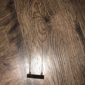 black bar necklace